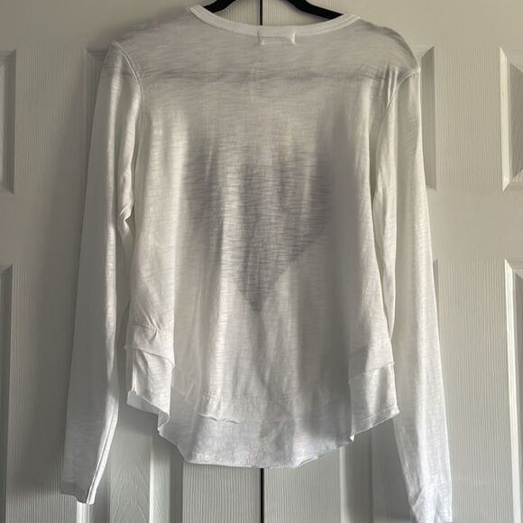 Chrldr Women’s White Long Sleeve ‘All I Need is Love’ Heart Shirt - Picture 7 of 7